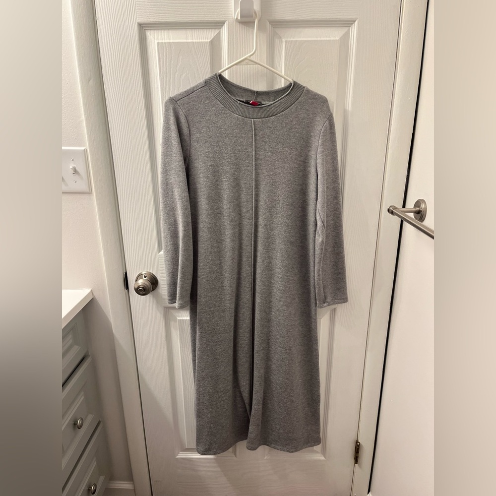 Vince Camuto Gray Long Sleeve Dress